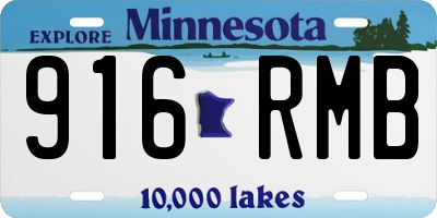 MN license plate 916RMB