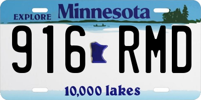 MN license plate 916RMD
