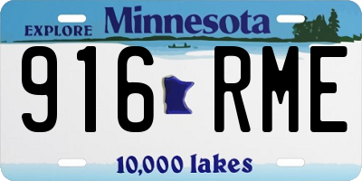 MN license plate 916RME