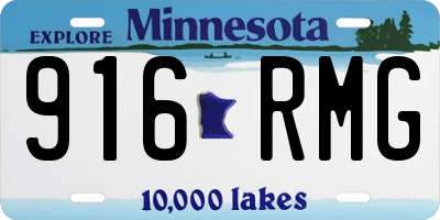MN license plate 916RMG