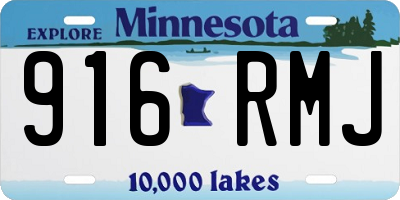 MN license plate 916RMJ