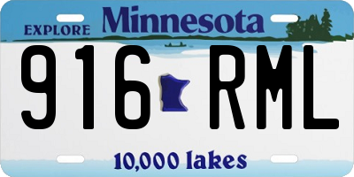 MN license plate 916RML