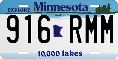 MN license plate 916RMM