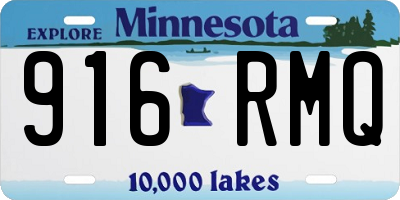 MN license plate 916RMQ