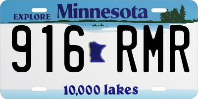 MN license plate 916RMR