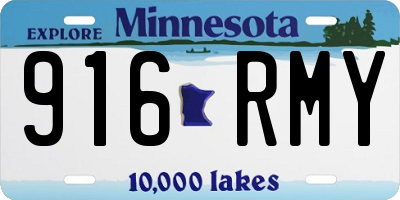 MN license plate 916RMY