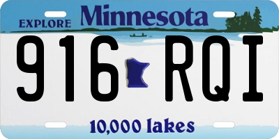 MN license plate 916RQI