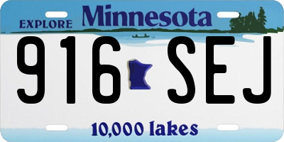 MN license plate 916SEJ