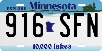 MN license plate 916SFN