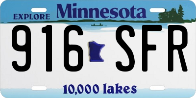 MN license plate 916SFR