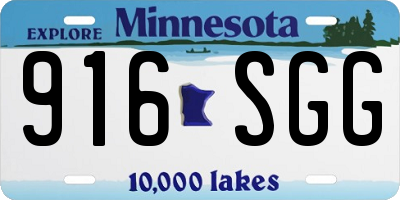 MN license plate 916SGG
