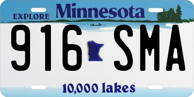 MN license plate 916SMA