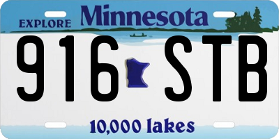 MN license plate 916STB