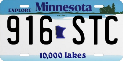MN license plate 916STC