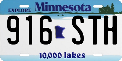 MN license plate 916STH