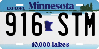 MN license plate 916STM
