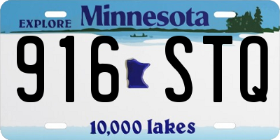 MN license plate 916STQ