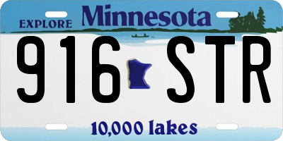MN license plate 916STR