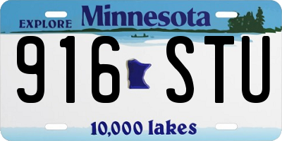 MN license plate 916STU