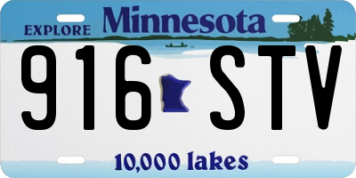 MN license plate 916STV