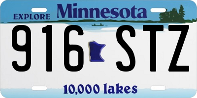 MN license plate 916STZ