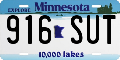 MN license plate 916SUT