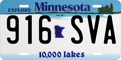 MN license plate 916SVA
