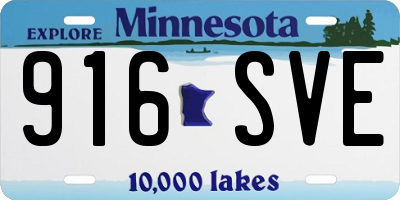 MN license plate 916SVE