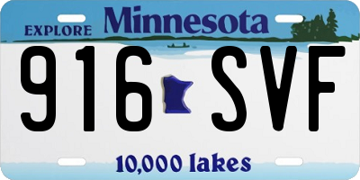 MN license plate 916SVF