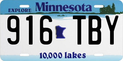 MN license plate 916TBY