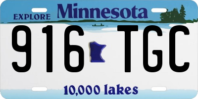 MN license plate 916TGC