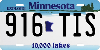 MN license plate 916TIS