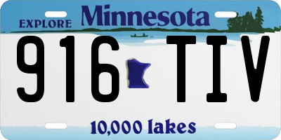 MN license plate 916TIV