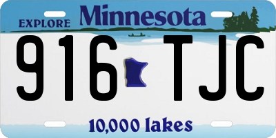 MN license plate 916TJC