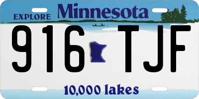 MN license plate 916TJF