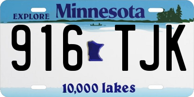 MN license plate 916TJK