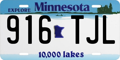 MN license plate 916TJL