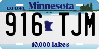 MN license plate 916TJM