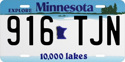 MN license plate 916TJN