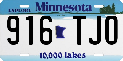 MN license plate 916TJO