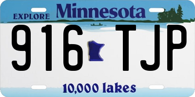 MN license plate 916TJP