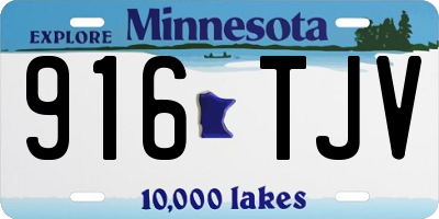 MN license plate 916TJV