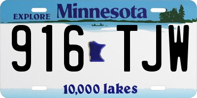 MN license plate 916TJW