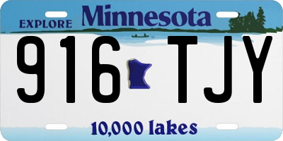 MN license plate 916TJY
