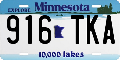 MN license plate 916TKA