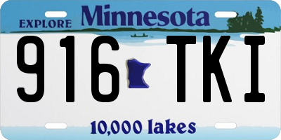 MN license plate 916TKI