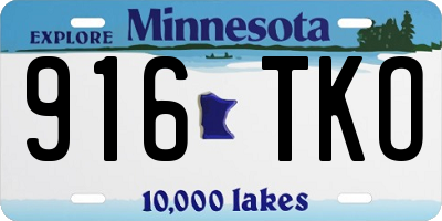 MN license plate 916TKO
