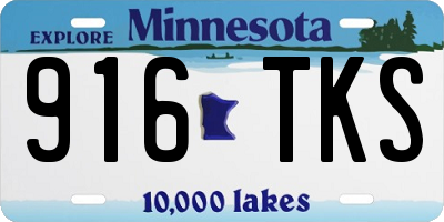 MN license plate 916TKS