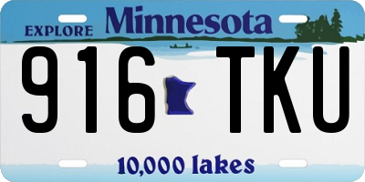 MN license plate 916TKU