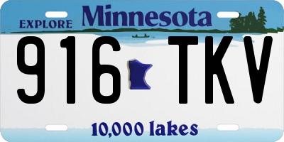 MN license plate 916TKV